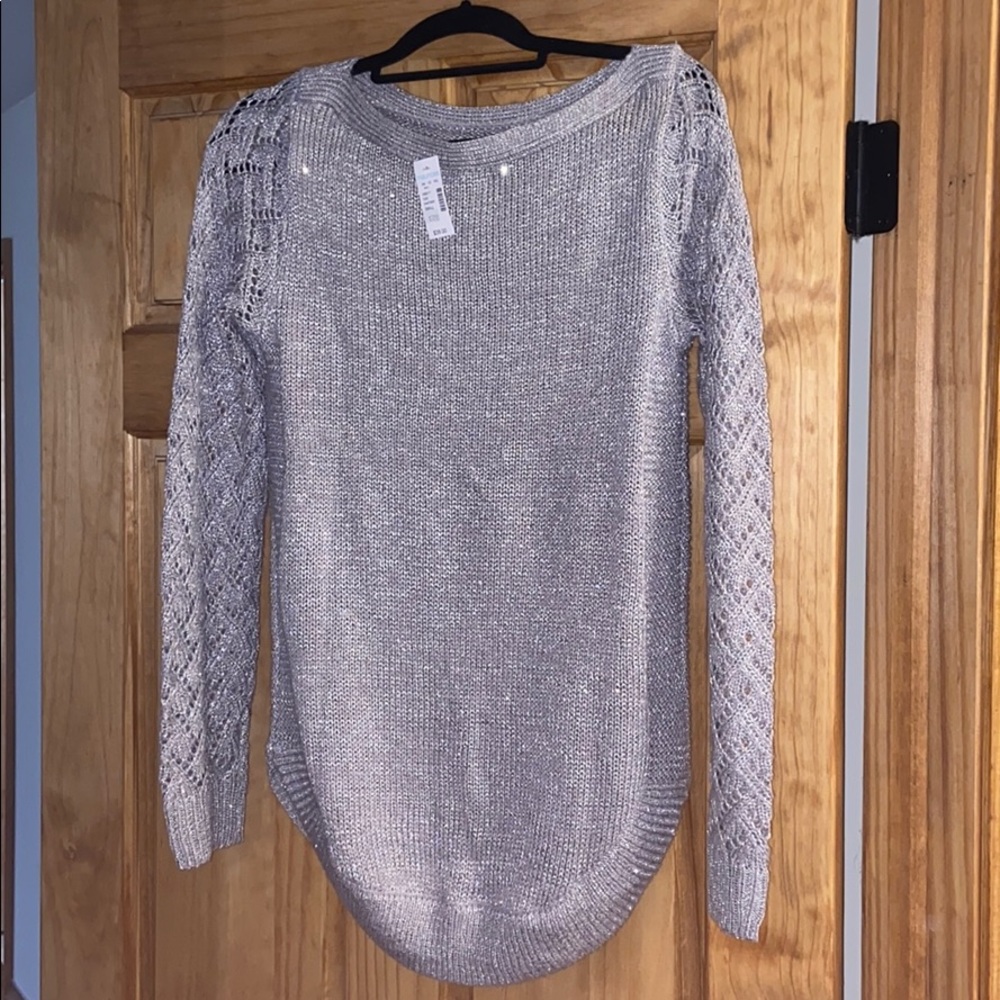 Lavender sweater with sequins